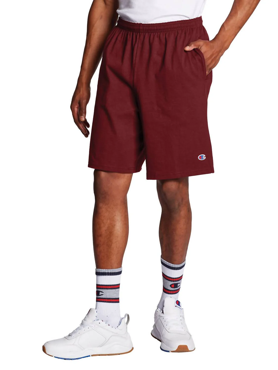 Men's Active Shorts In Maroon - Image 2