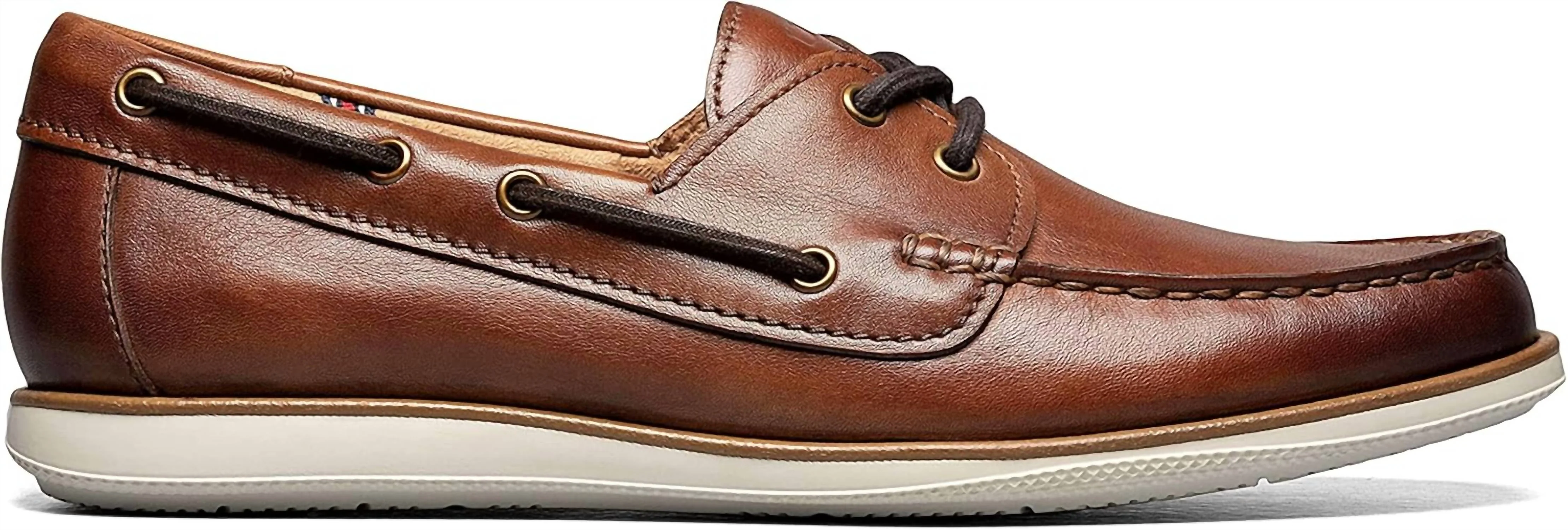 Men's Atlantic Boat Shoe In Cognac - Image 4
