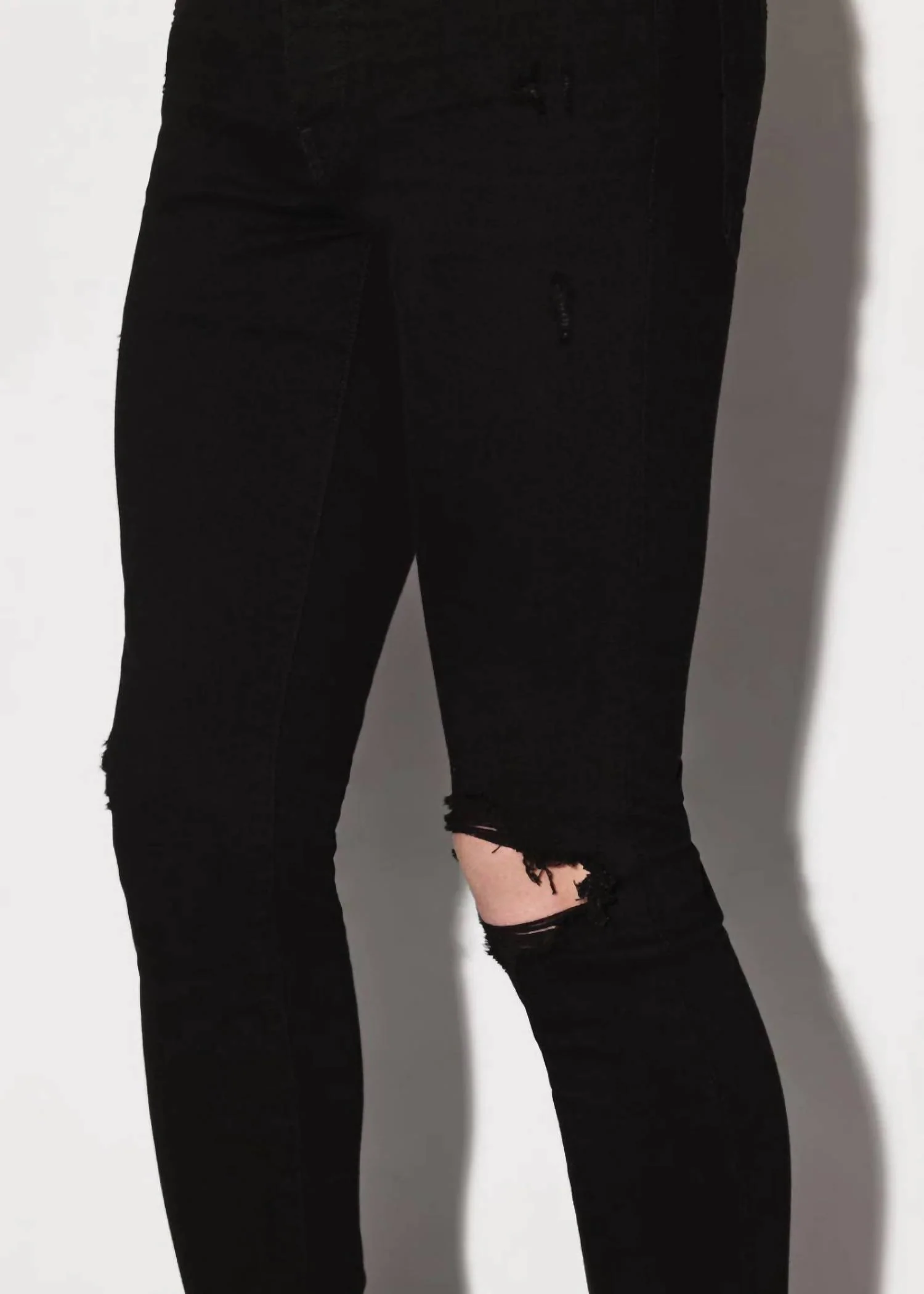 Men's Broken Jeans In Aged Black - Image 3
