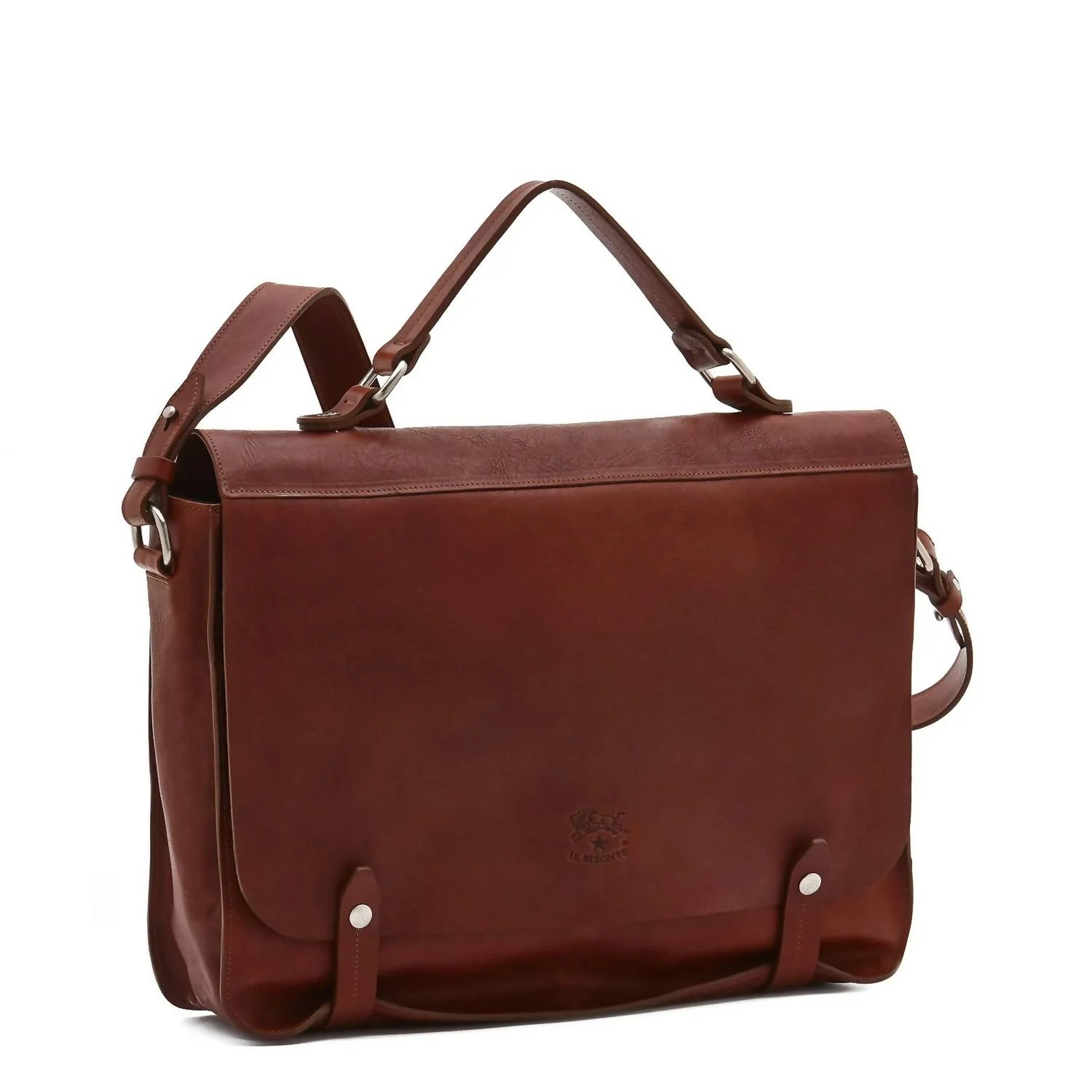 Men's Brolio Briefcase In Seppia Nickel Hardware - Image 3