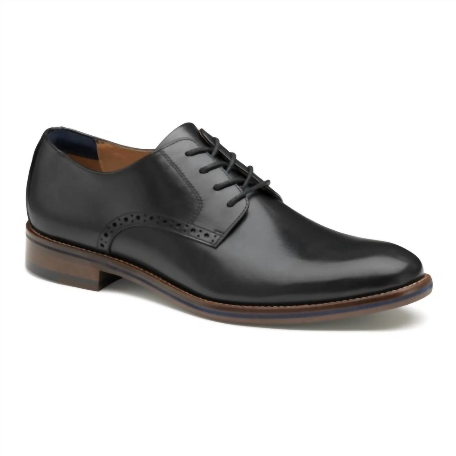 Men's Conard 2.0 Plain Toe Oxford Shoes In Black Full Grain Leather - Image 2