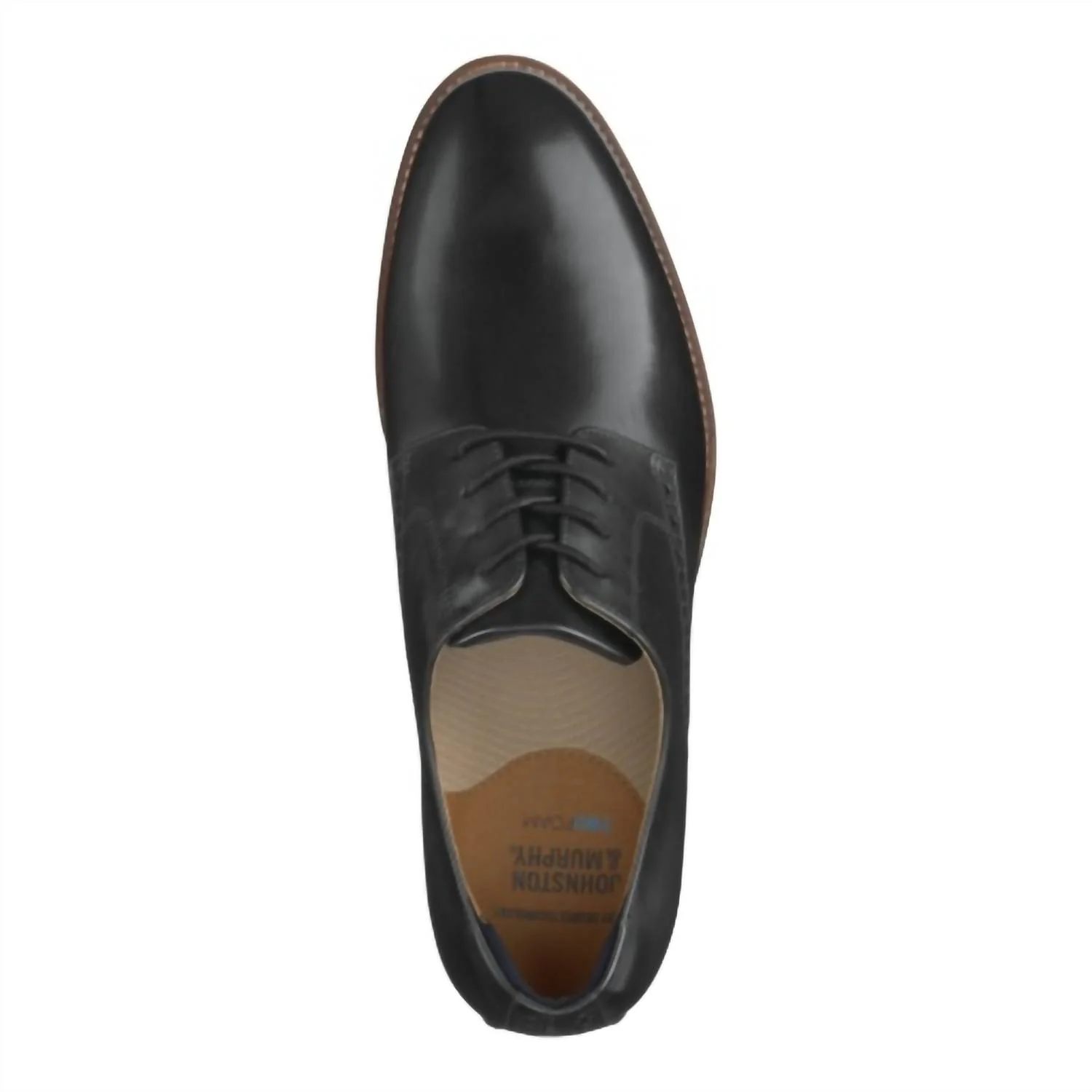 Men's Conard 2.0 Plain Toe Oxford Shoes In Black Full Grain Leather - Image 3