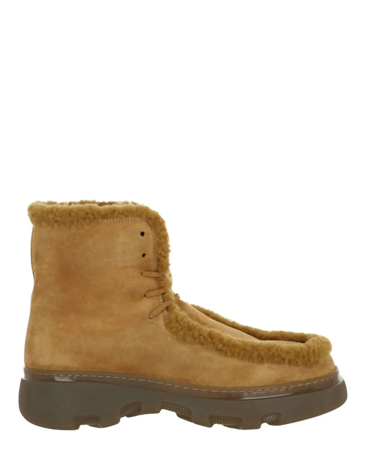Men's Creeper Shearling Boots In Amber