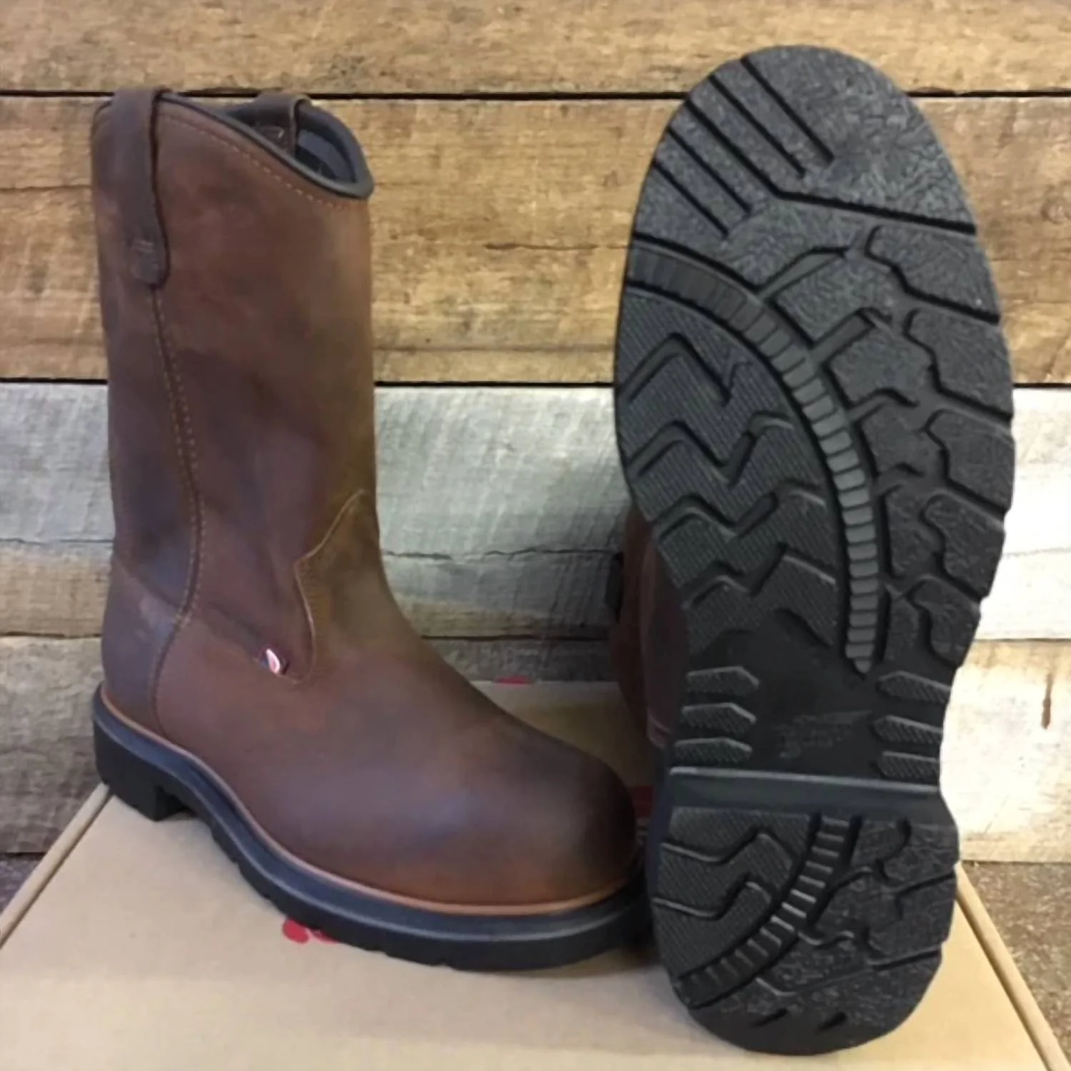 Men's Dynaforce Soft Toe Boot - Ee In Brown - Image 4