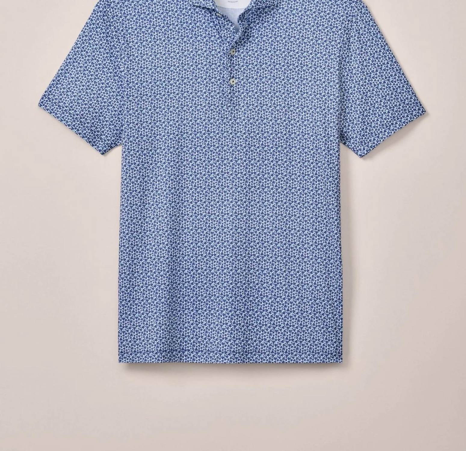 Men's Four Leaf Performance Polo In Blue