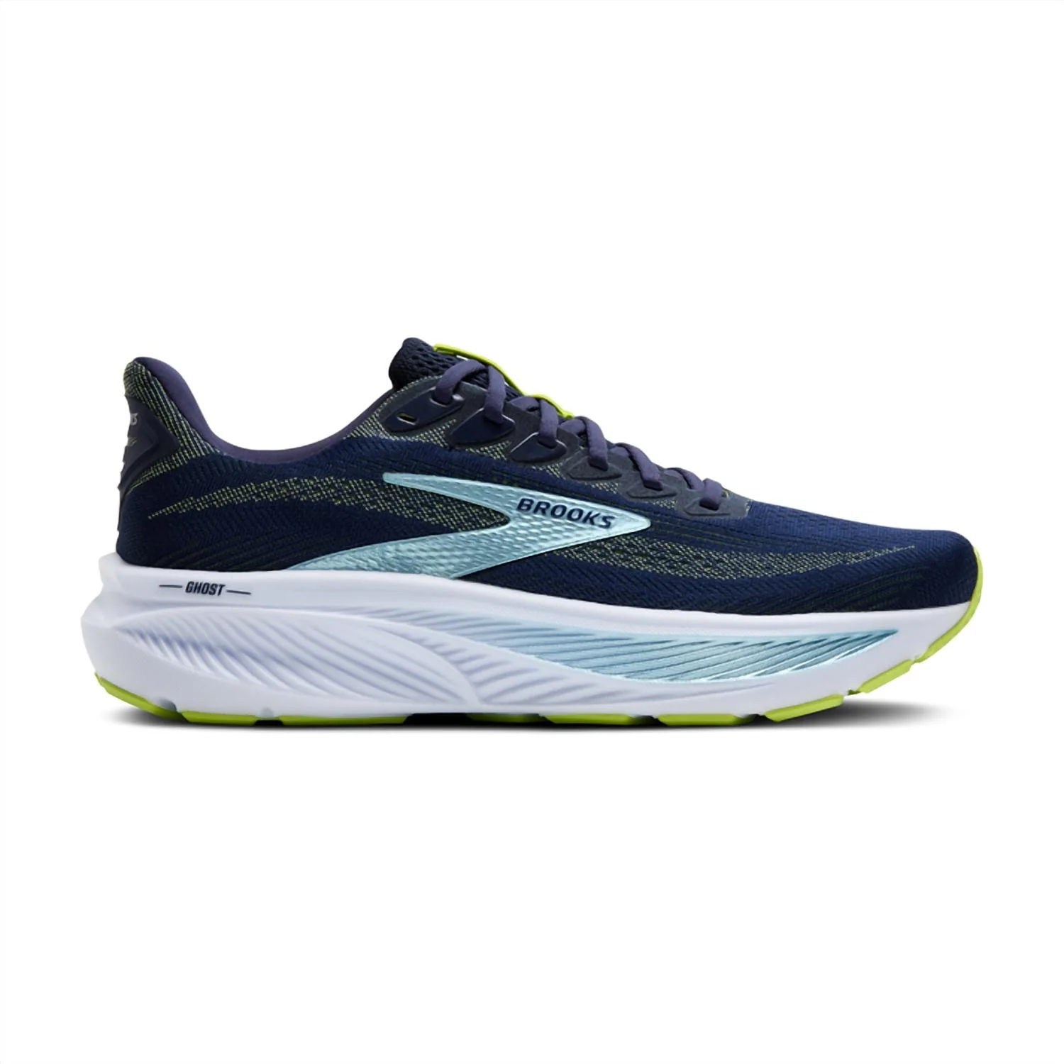 Men's Ghost 17 Shoe In Peacoat/lime/blue