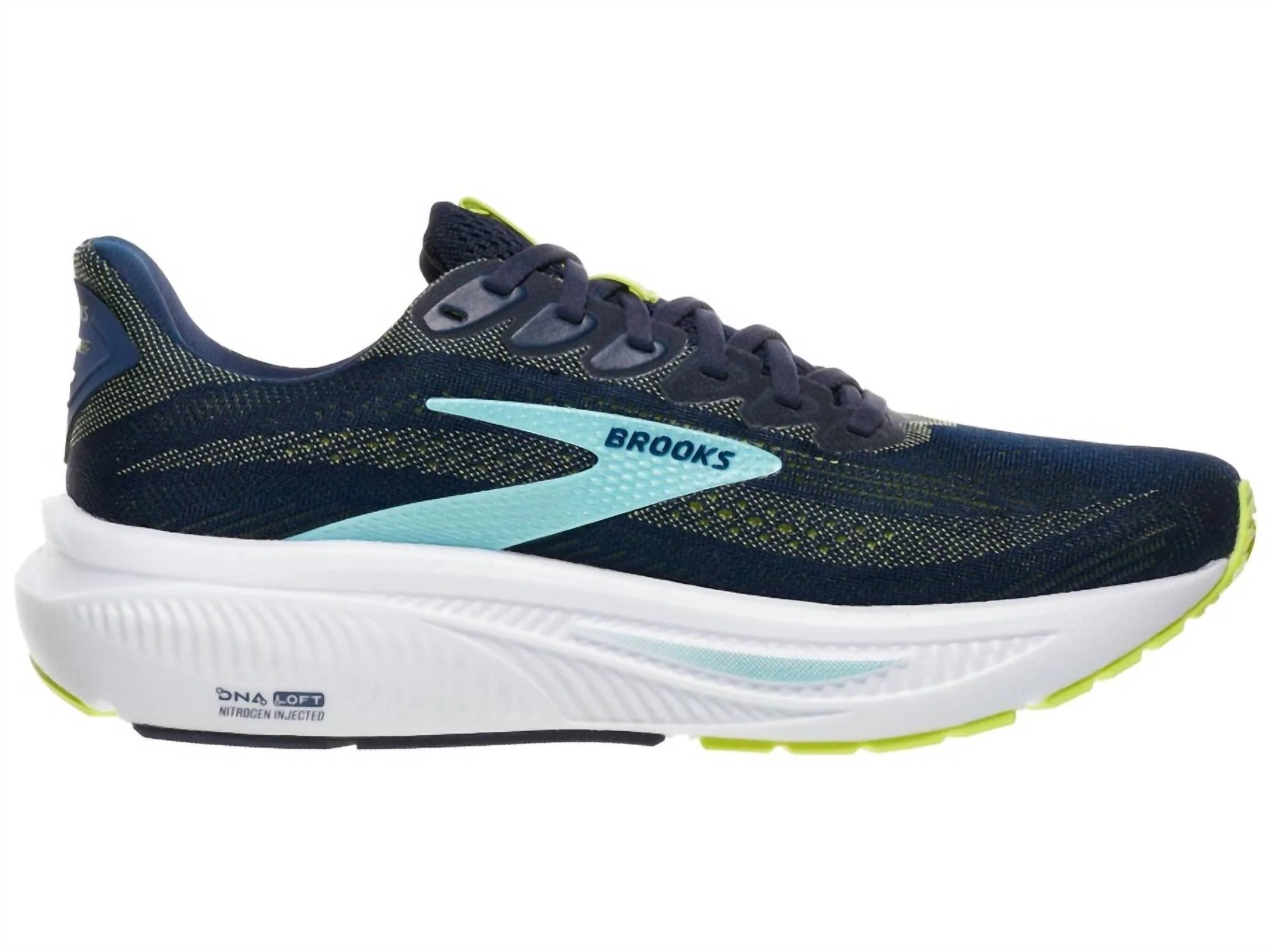 Men's Ghost 17 Shoe In Peacoat/lime/blue - Image 2