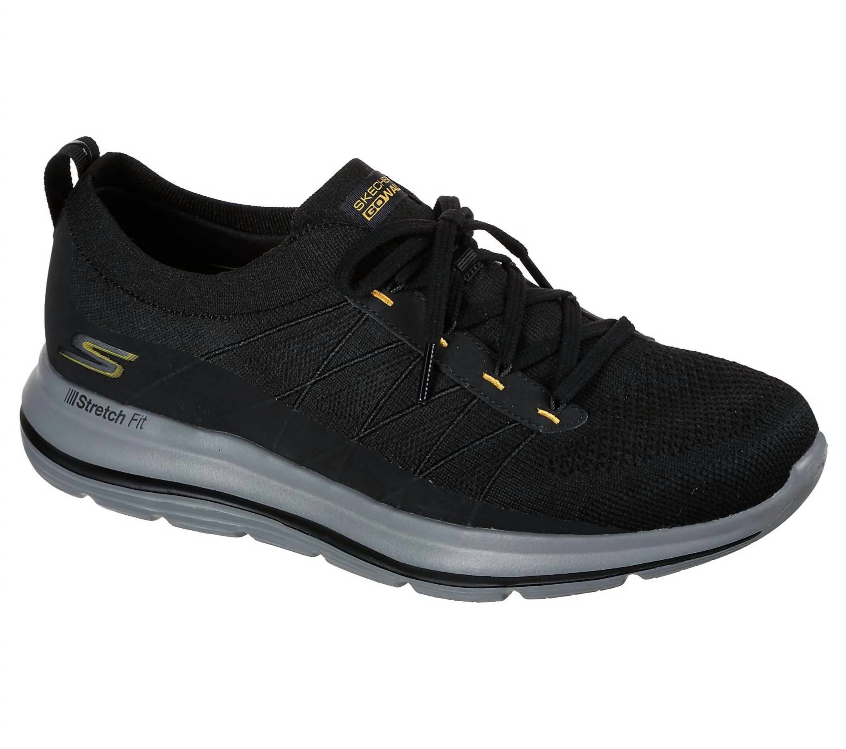 Men's Go Walk Stretch Fit-Adaptor Shoes In Black/yellow