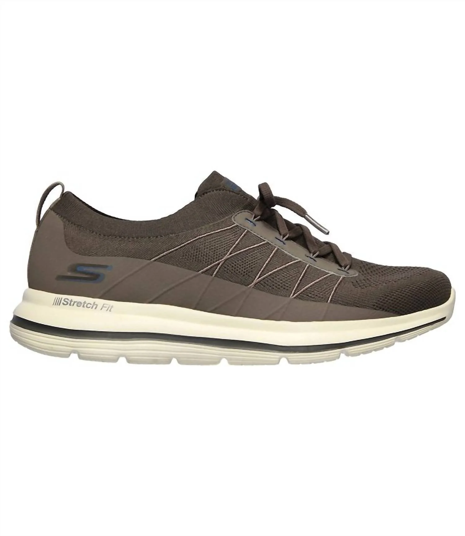 Men's Go Walk Stretch Fit-Adaptor Shoes In Taupe/blue - Image 3