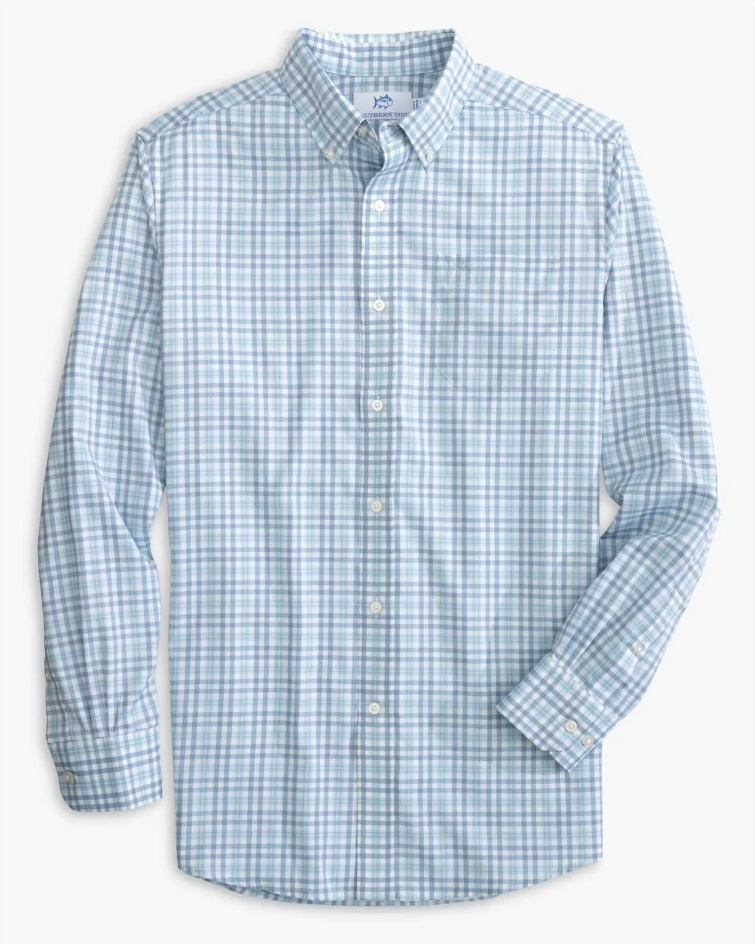 Men's Intercoastal Haywood Plaid Sport Shirt In Dream Blue