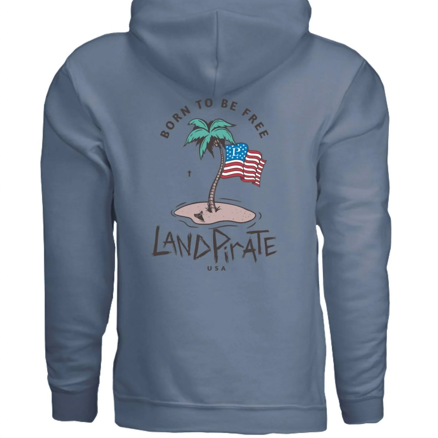 Men's Nokomber Flag Flying Hoodie In Storm Blue - Image 2