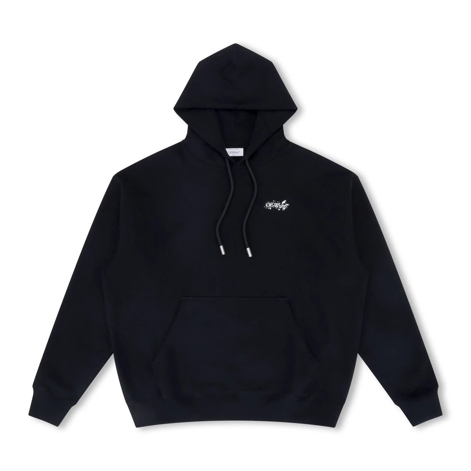Men's Paint Splatter Arrow Diag French Terry Hoodie In Black