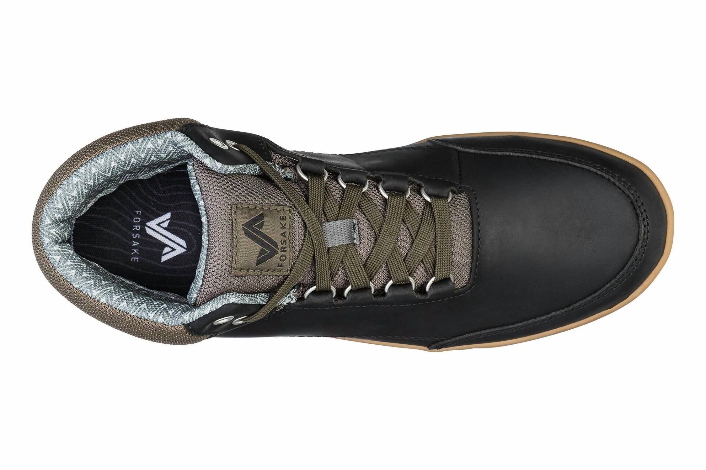 Men's Phil Mid Leather Sneakers In Black - Image 3