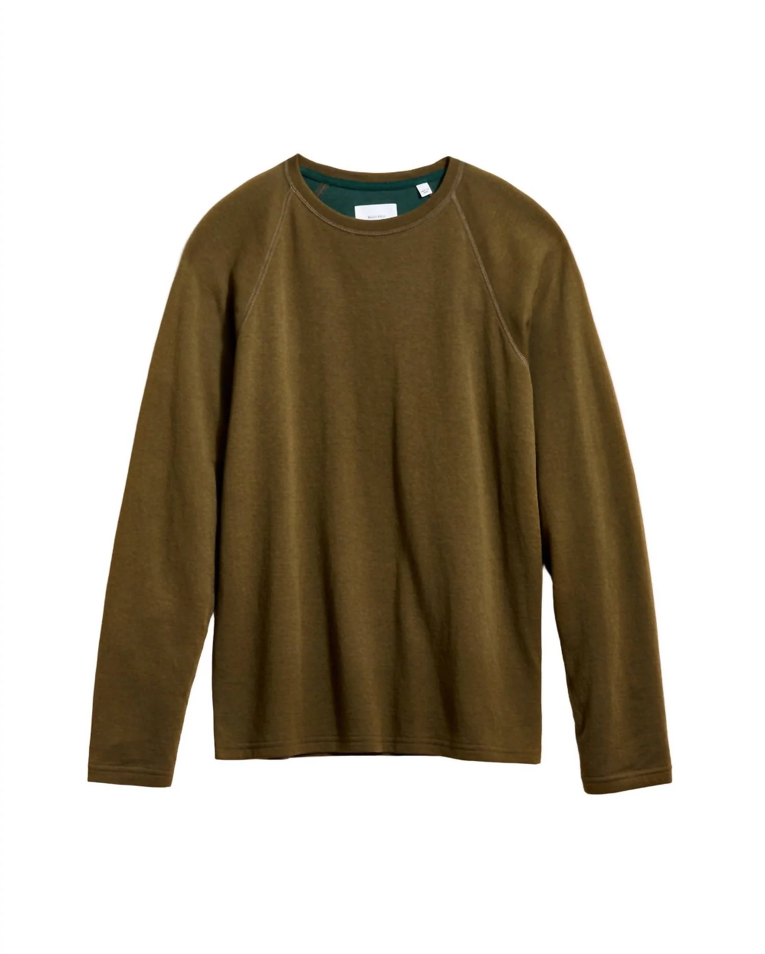 Men's Raglan Crew Neck Sweatshirt In Dark Olive