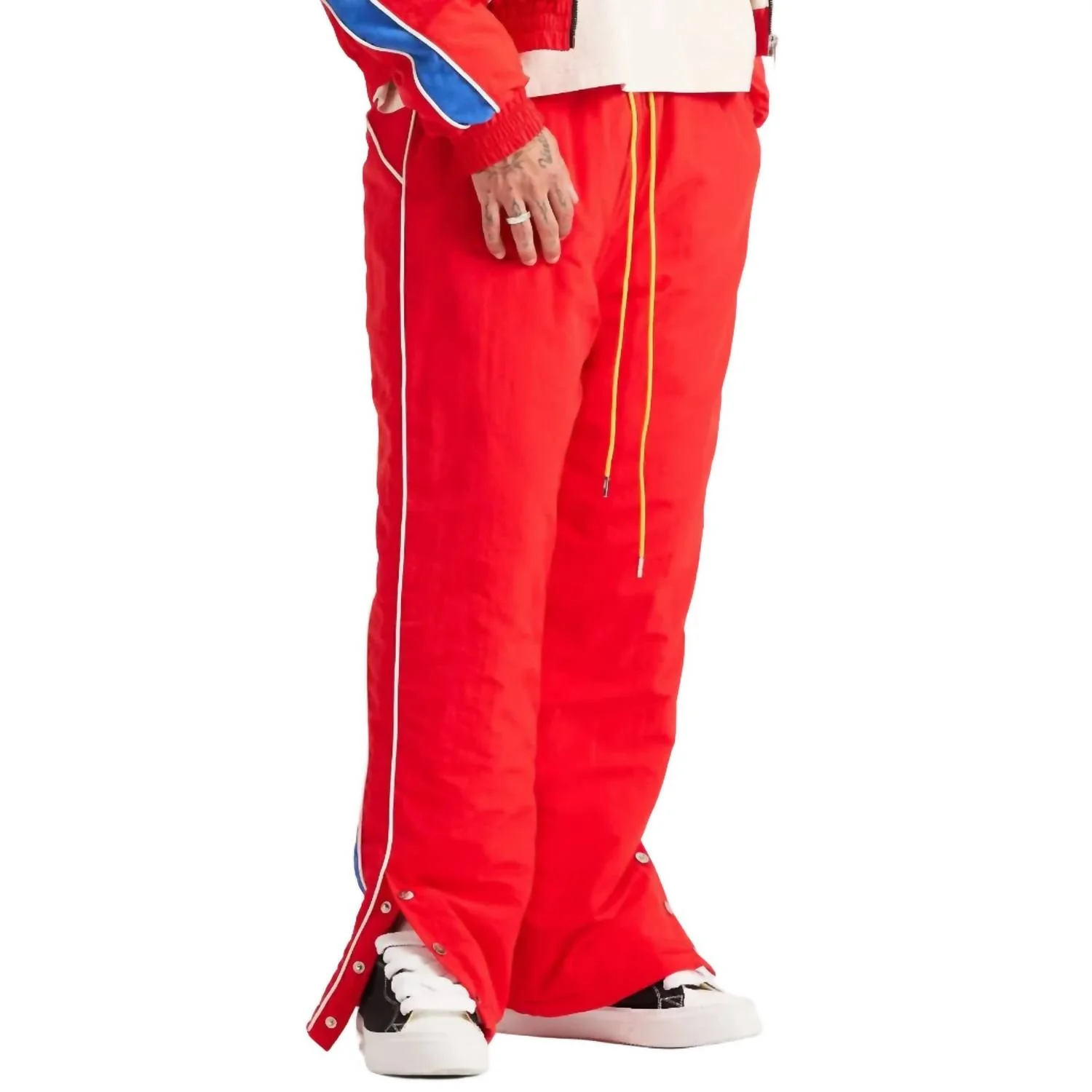Men's Reverso Nylon Pants In Red - Image 3