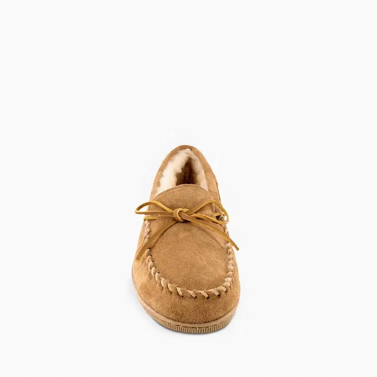Men's Sheepskin Hardsole Moc Slipper In Golden Tan - Image 3