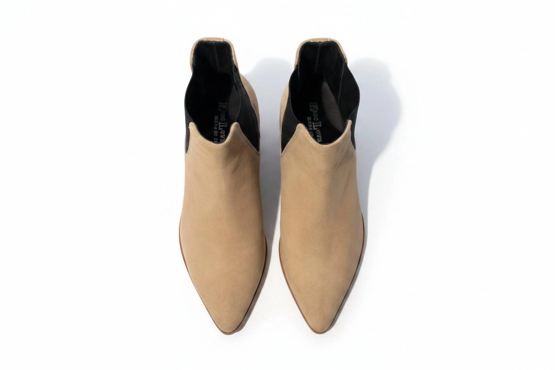 Men's Suede Chelsea Boots In Beige - Image 3