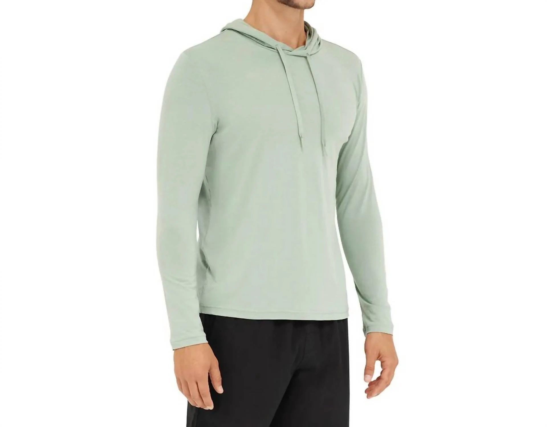 Men's Upf 50+ Bamboo Everyday Lightweight Hoodie In Eucalyptus - Image 2
