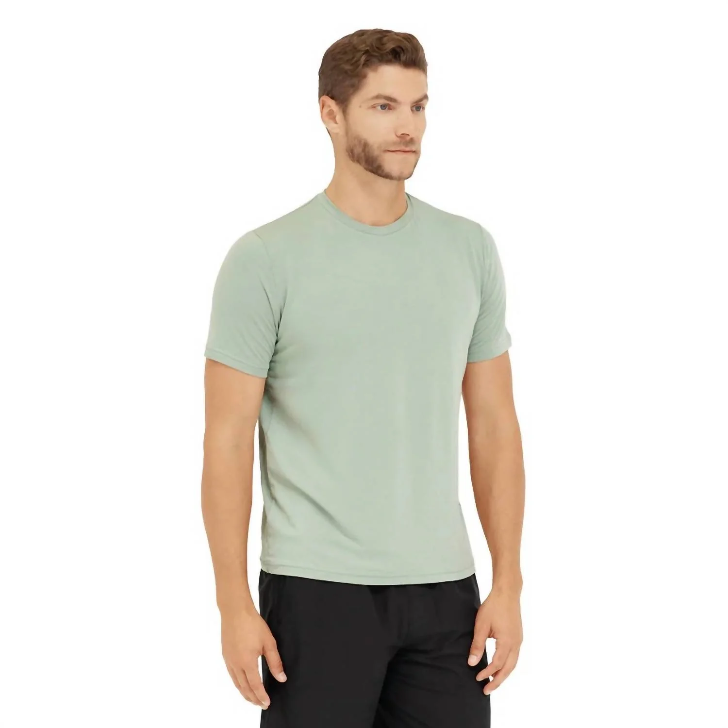 Men's Upf 50+ Bamboo Everyday T-Shirt In Eucalyptus - Image 2