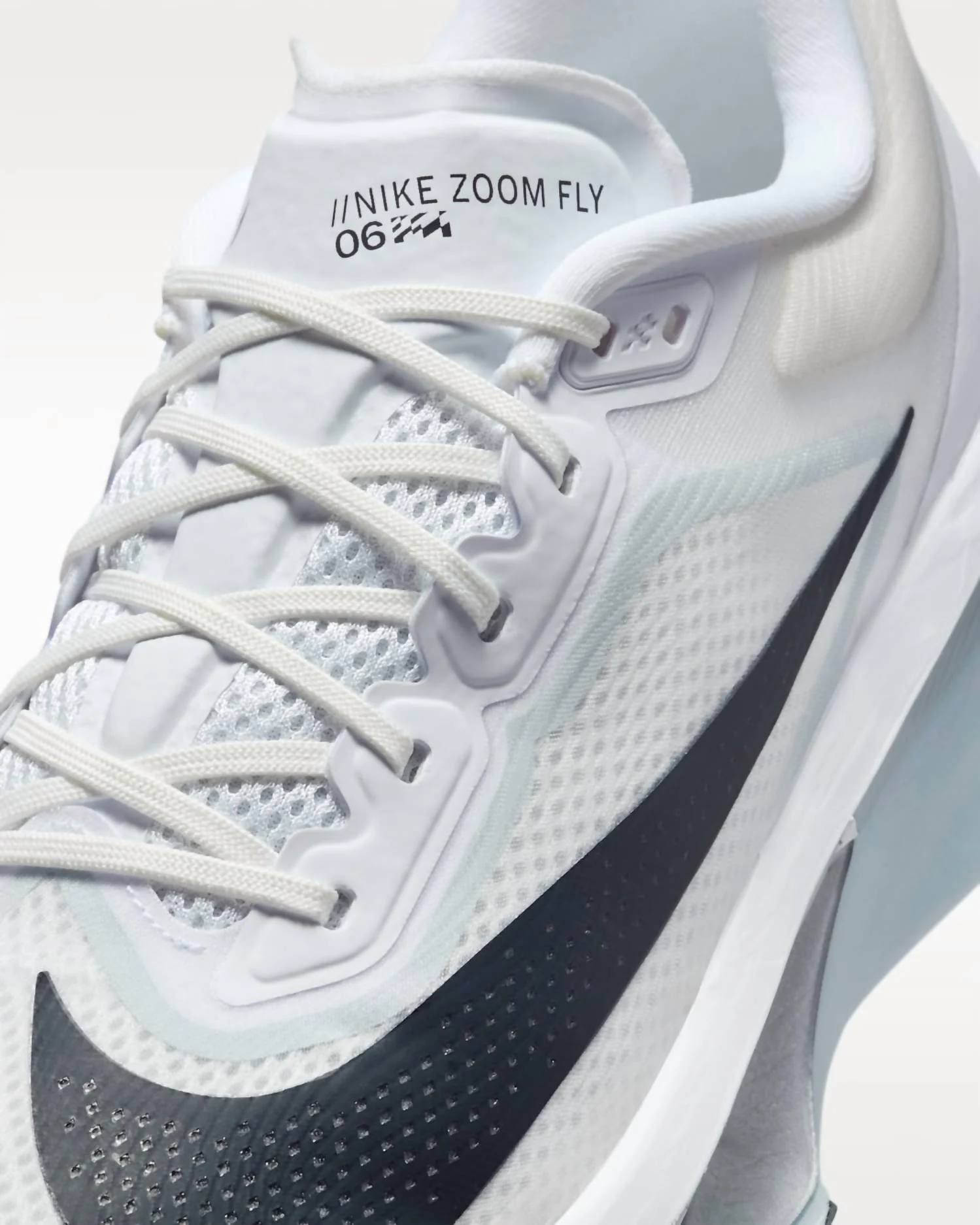Men's Zoom Fly 6 Road Racing Shoes In White/pure Platinum/obsidian Mist/gridiron - Image 4