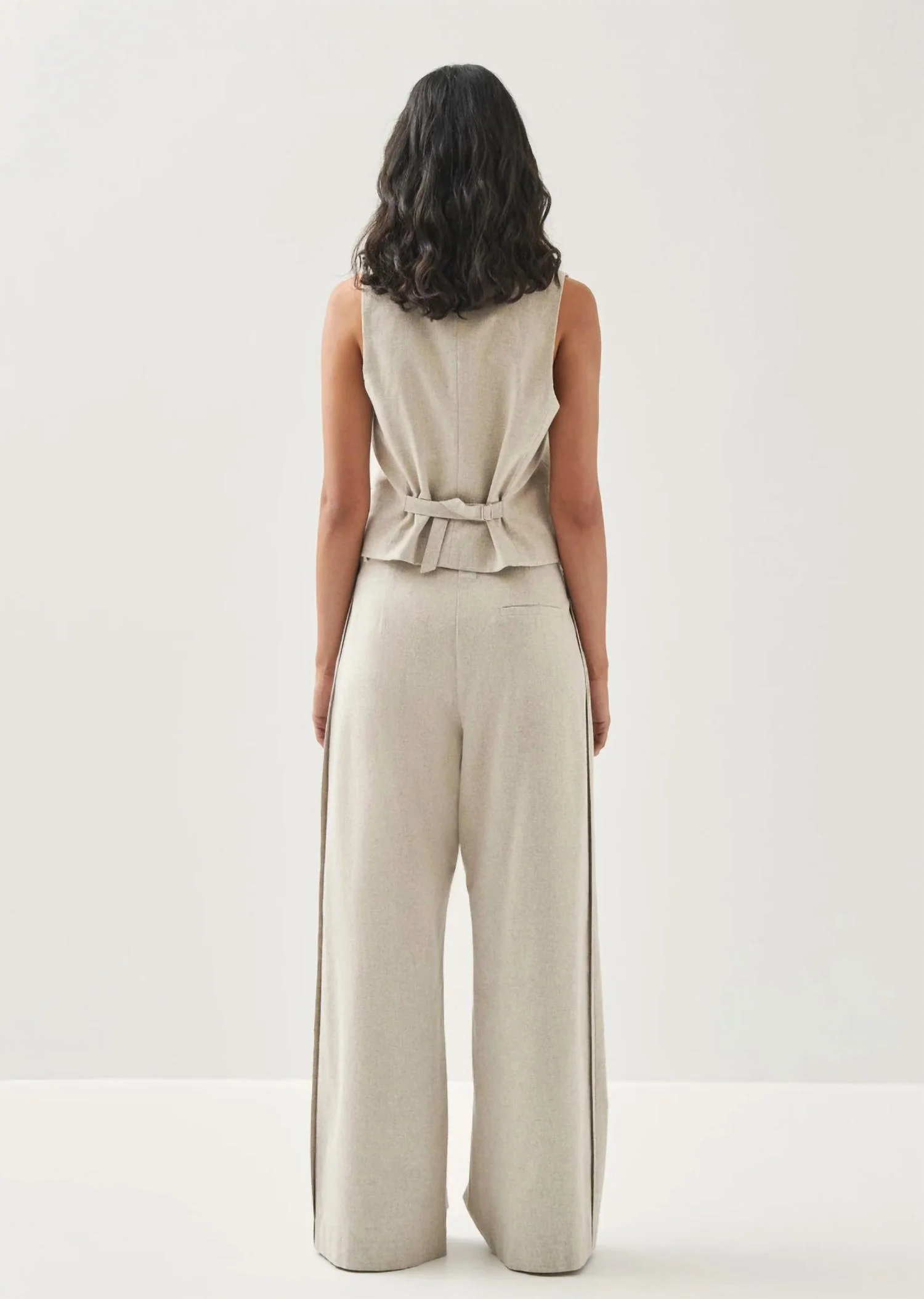 Meran Trousers In Beige - Image 2
