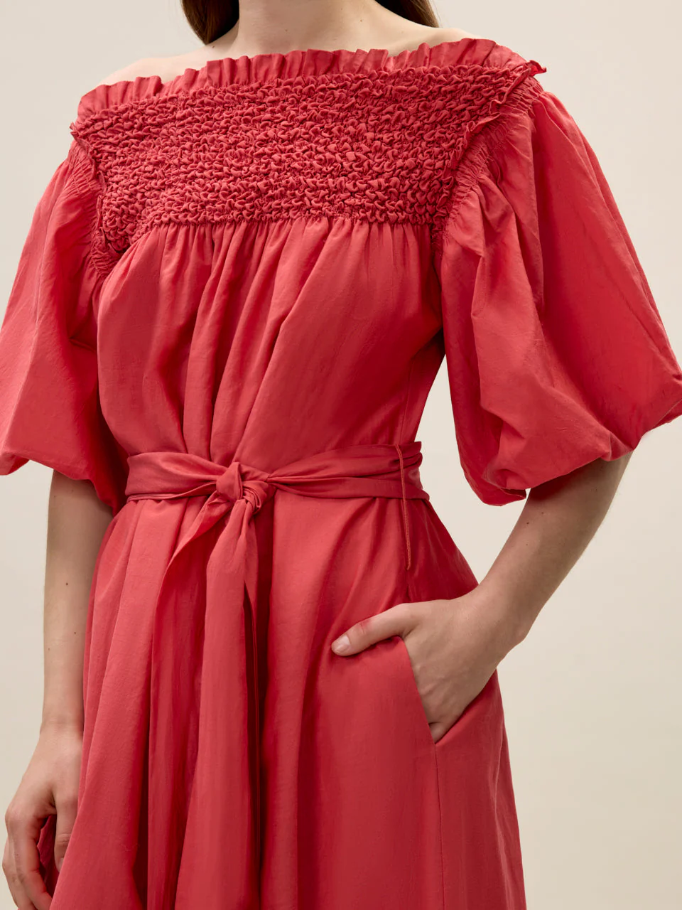 Merrick Silk Cotton Midi Dress - Image 3