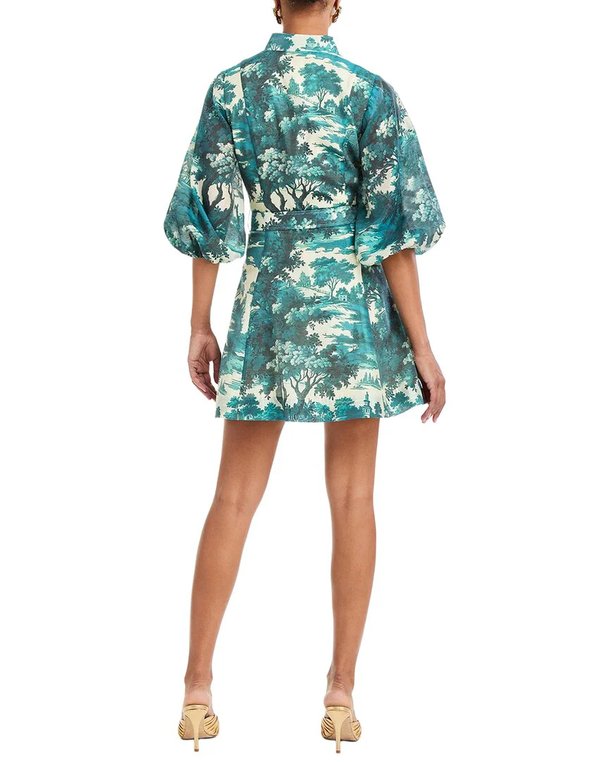 MESTIZA NEW YORK Valencia Linen-Blend Mini Dress - Image 2