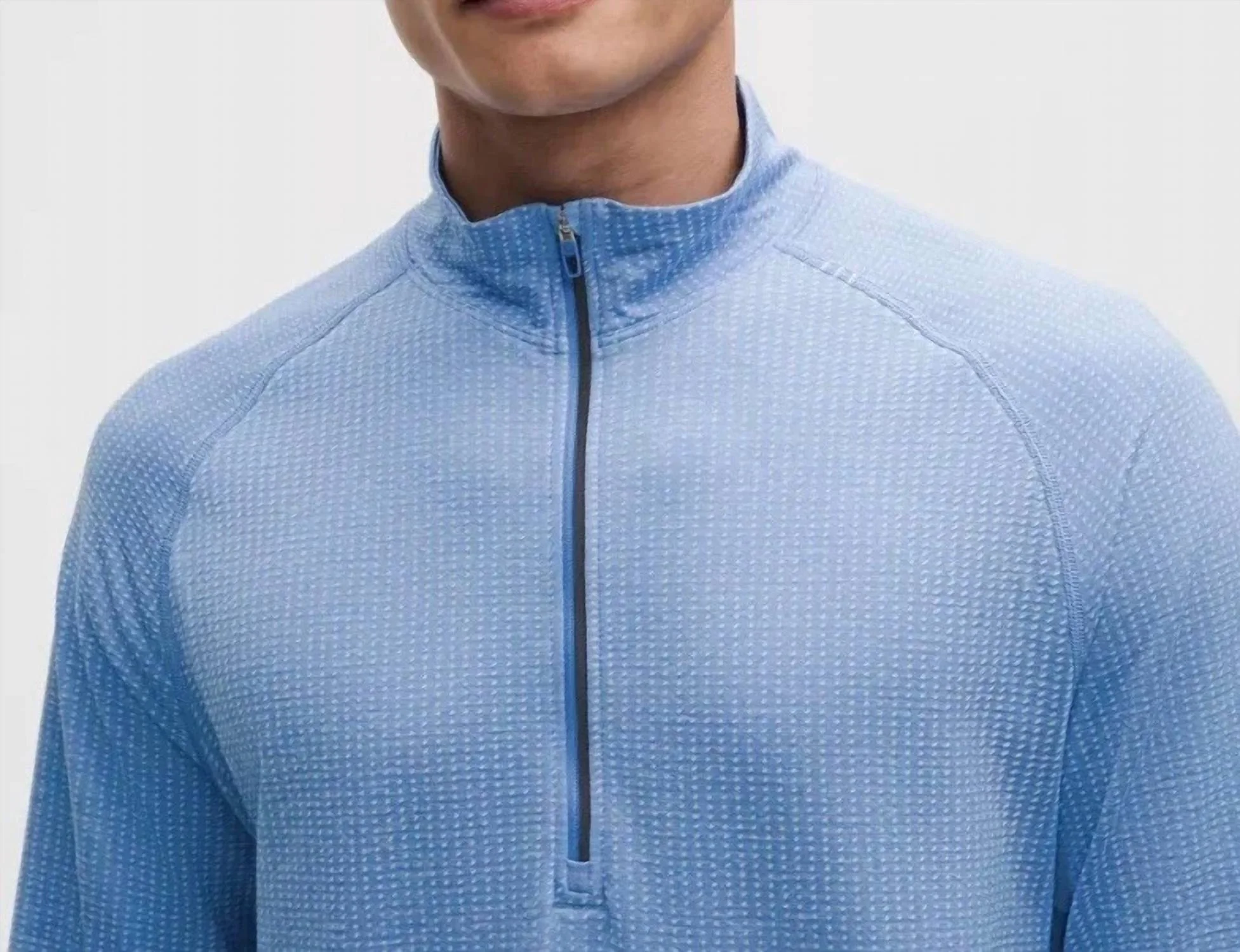Metal Vent Tech Half Zip Top In Starch Blue/pool Party - Image 2