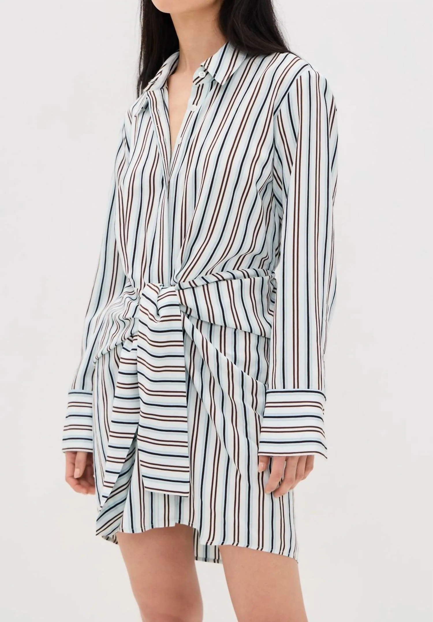 Mia Shirt Dress In Ice Mint/ganache - Image 4