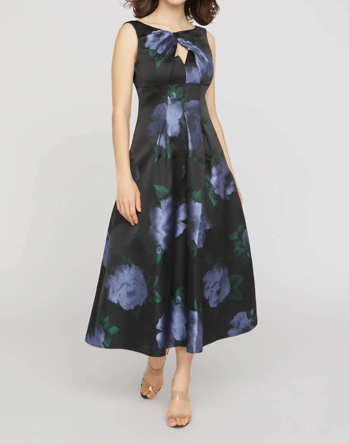 Mia Tea Length Dress In Black
