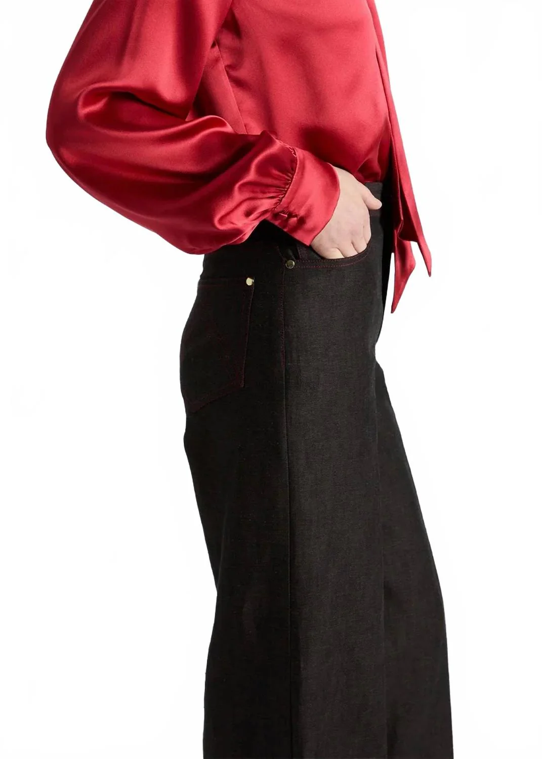 Michelle Straight Leg Pants In Chocolate - Image 2
