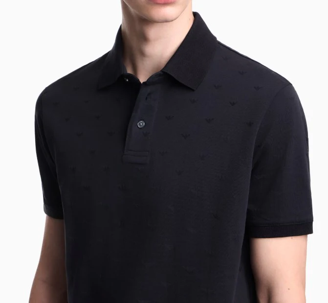Micro Eagle Jacquard Jersey Polo Shirt - Image 2