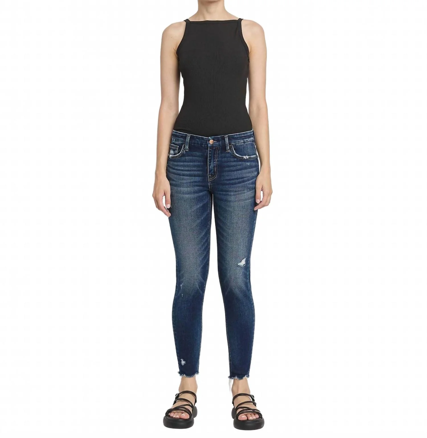Mid Rise Ankle Skinny Jeans In Monumentally