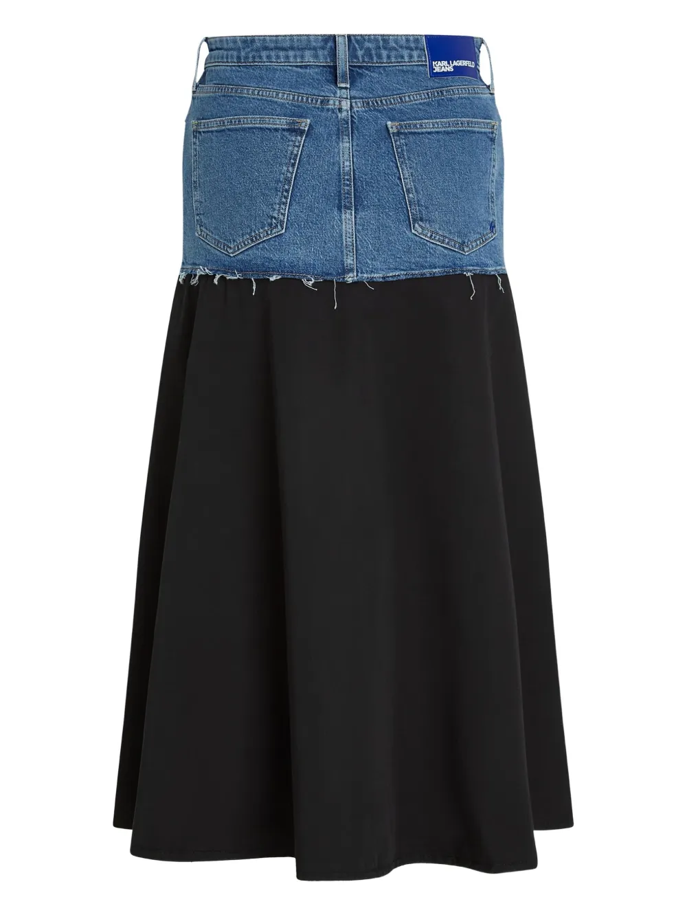 Midi Skirt with Denim-Effect Waist - Image 5