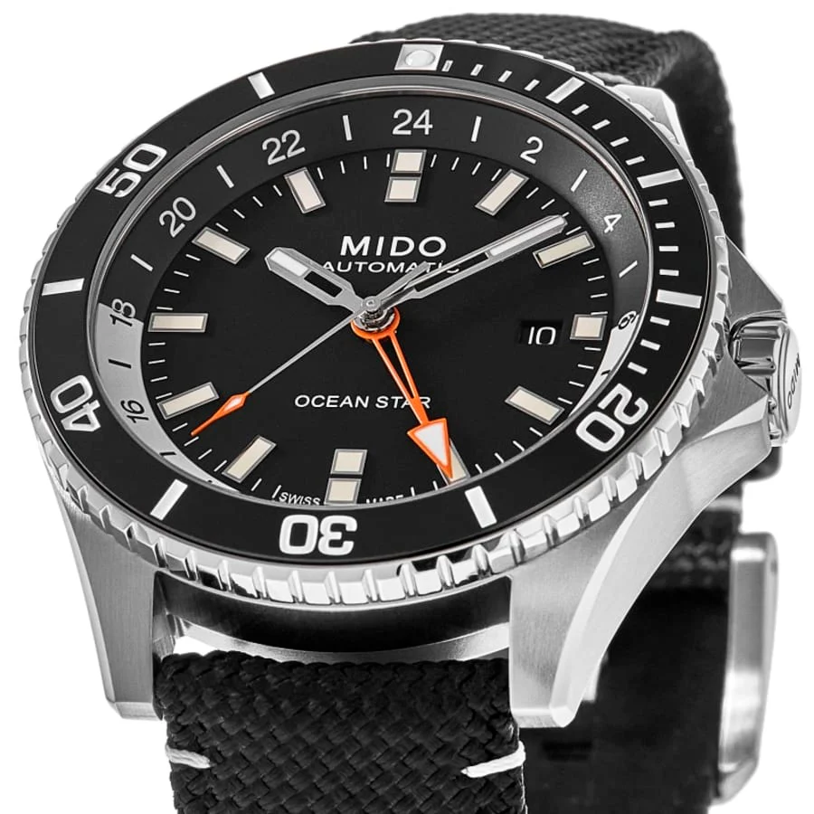 Mido Ocean Star GMT Automatic Black Dial Textile Nylon Strap Men's Watch M026.629.17.051.01 - Image 2