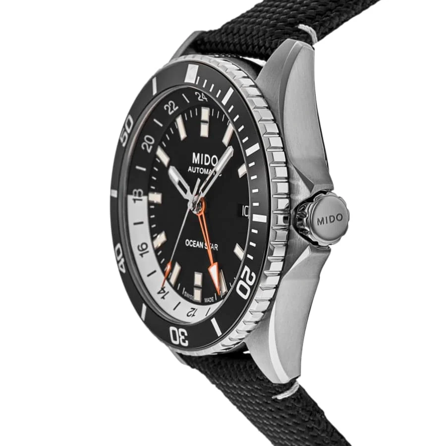 Mido Ocean Star GMT Automatic Black Dial Textile Nylon Strap Men's Watch M026.629.17.051.01 - Image 3