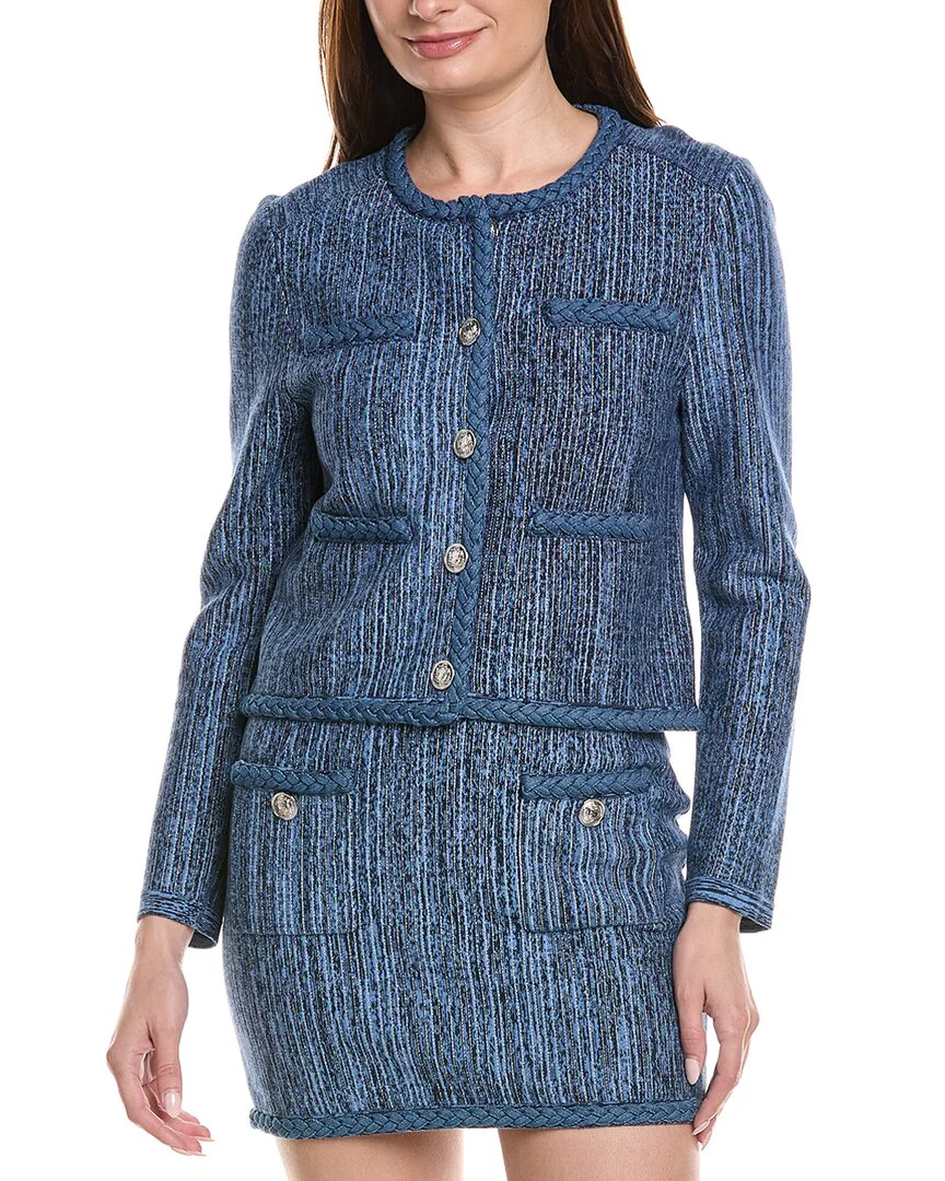 Milly Shayne Pinstripe Knit Cardigan