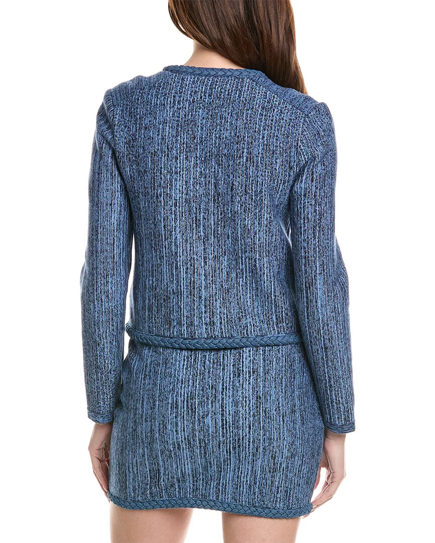 Milly Shayne Pinstripe Knit Cardigan - Image 2