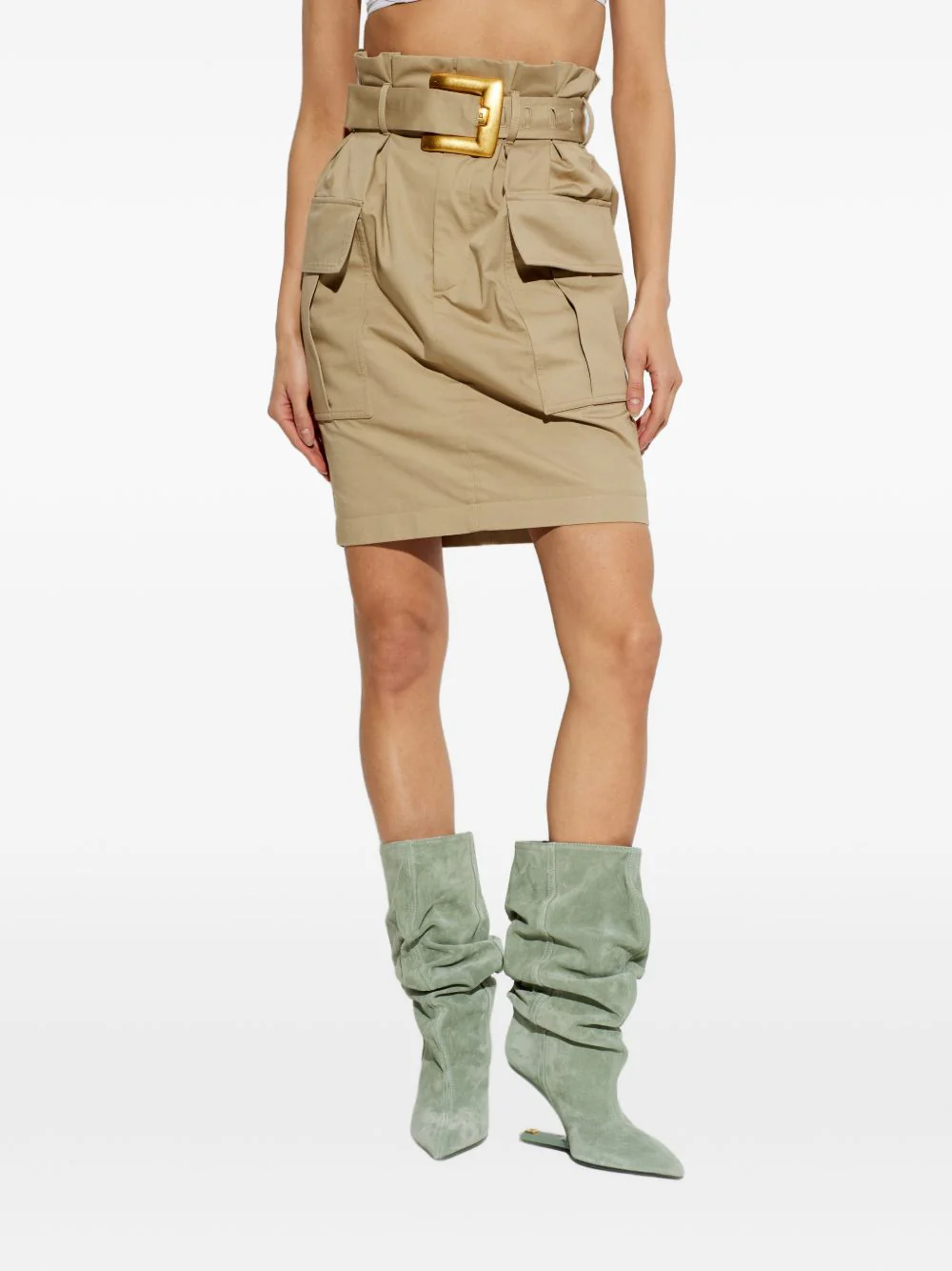 Minimalist High Waisted A-Line Skirt - Image 3