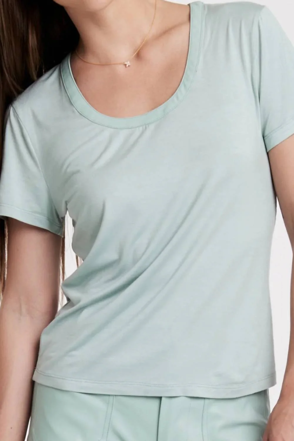 Miranda Short Sleeve Tee In Aquamarine - Image 2
