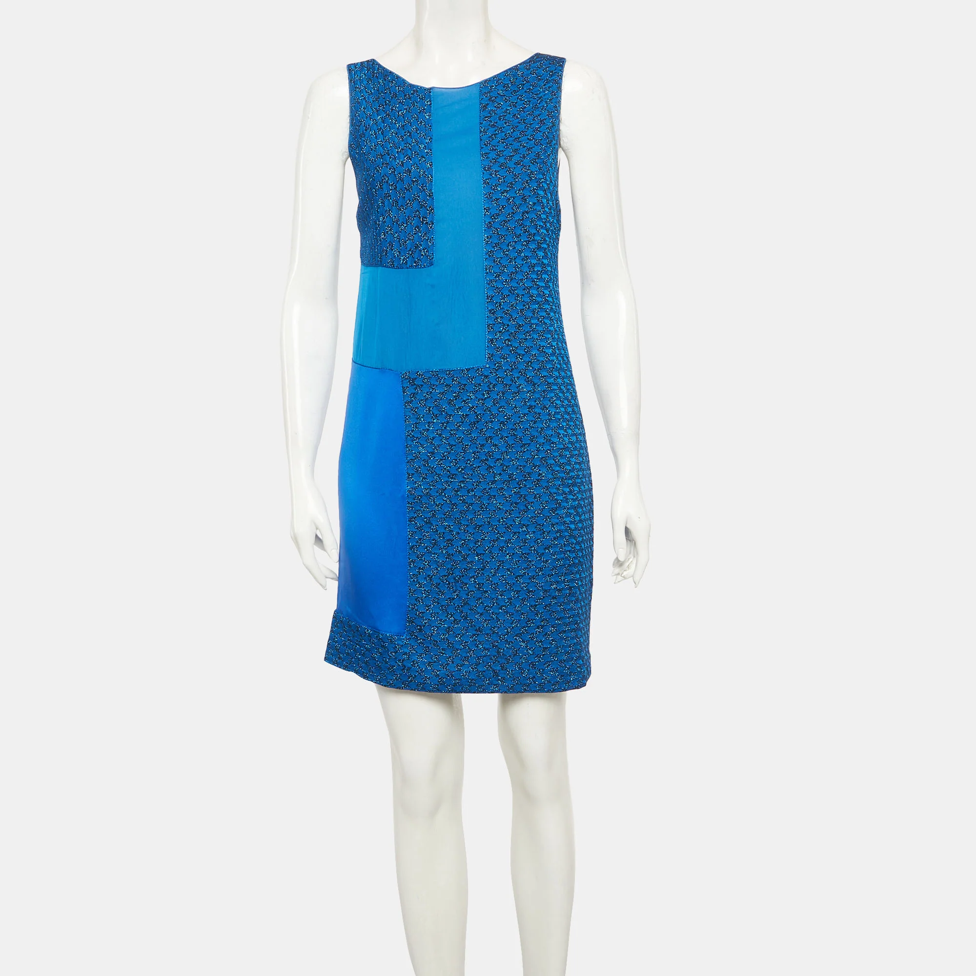 Missoni Blue Lurex Knit Sleeveless Mini Dress - Image 2