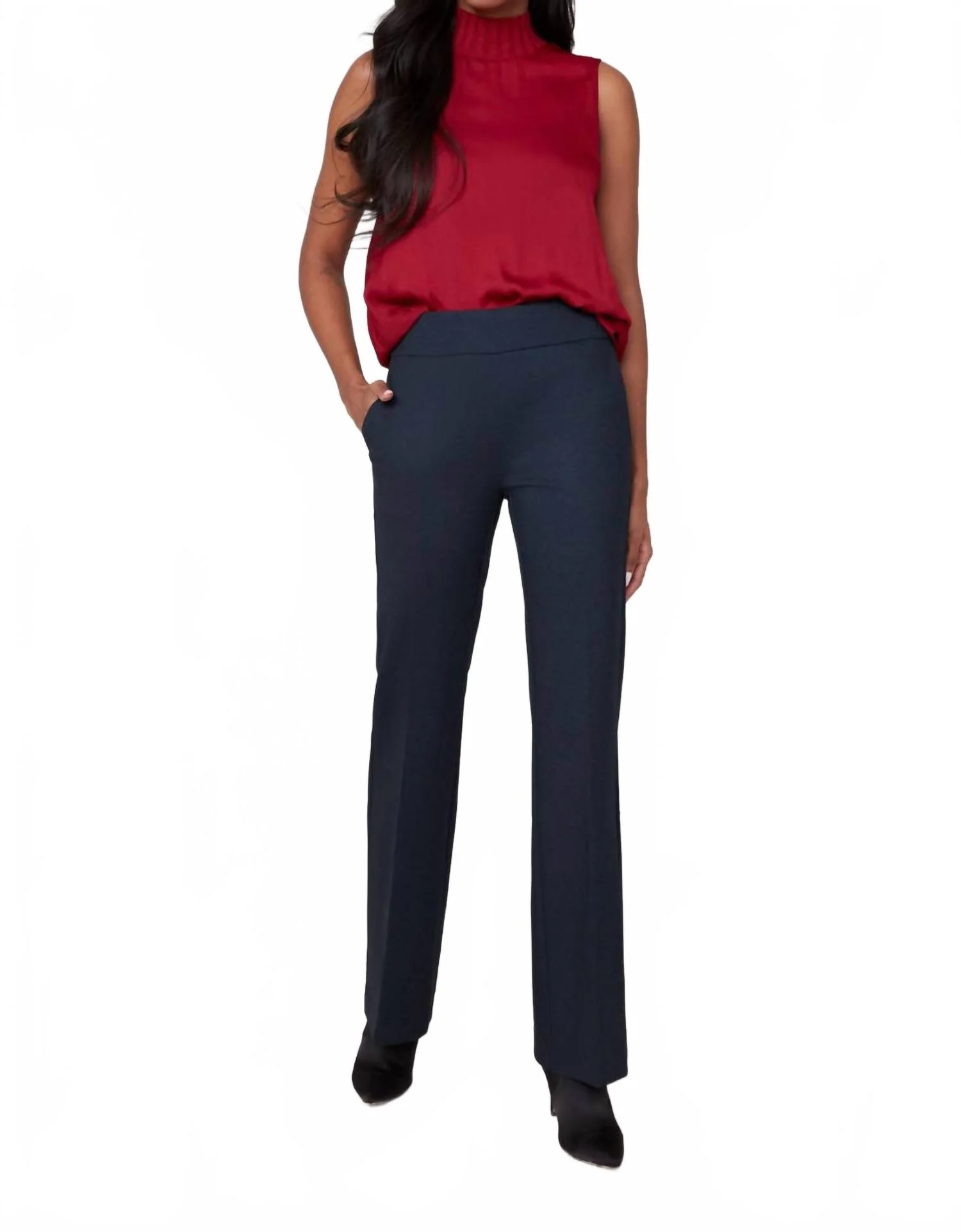 Mock Neck Sleeveless Top In Porto - Image 4