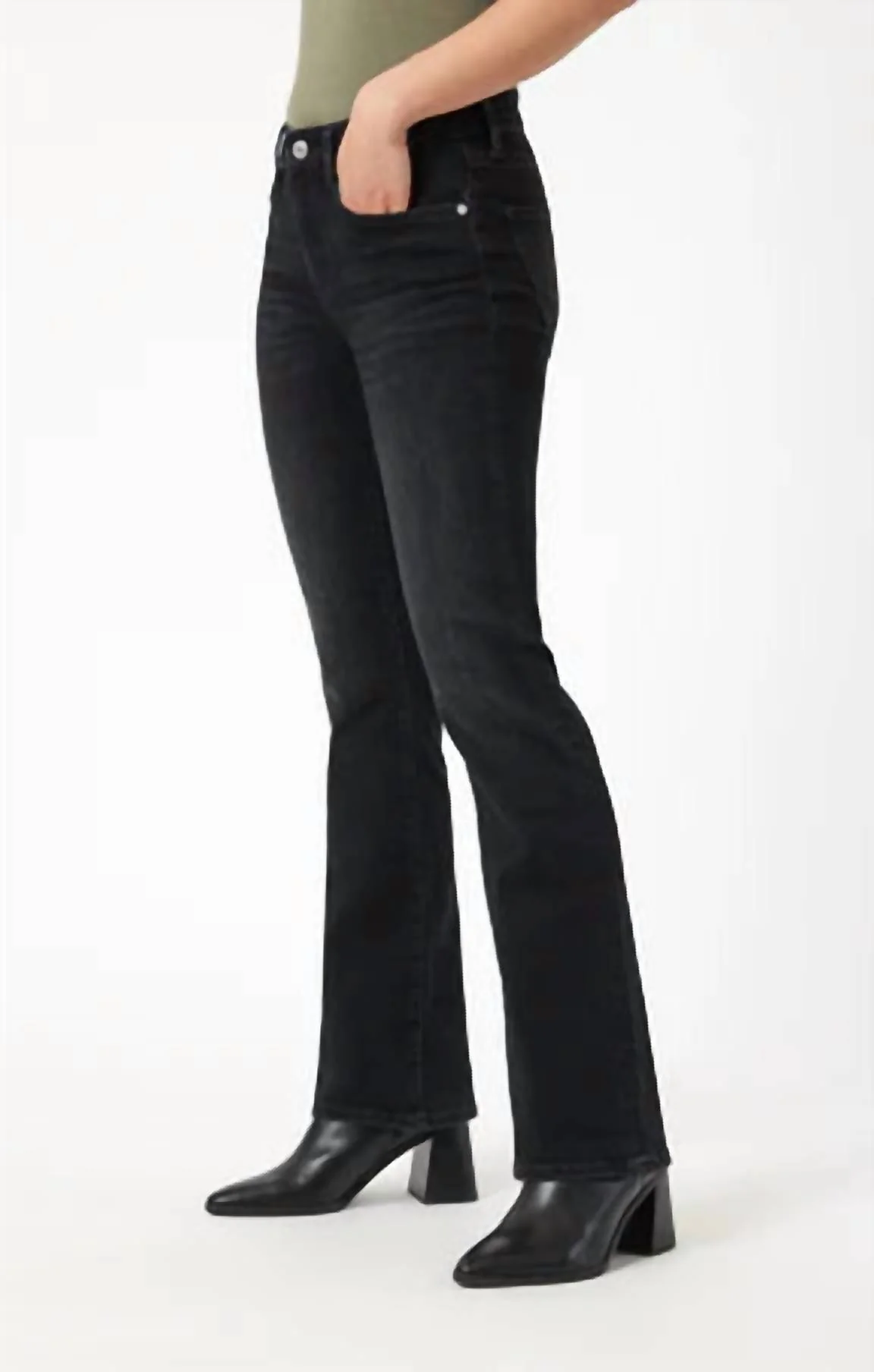 Molly Bootcut Jeans In Smoke Brushed Feather Blue - Image 3