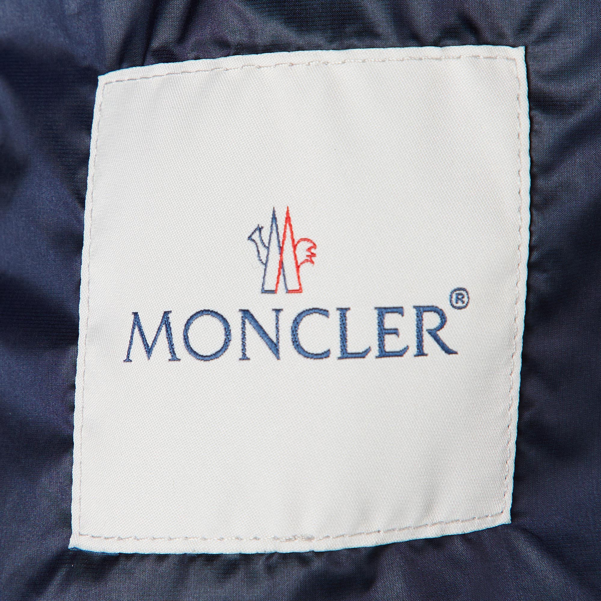 Moncler Navy Blue Nylon Filiria Zip Up Jacket - Image 5