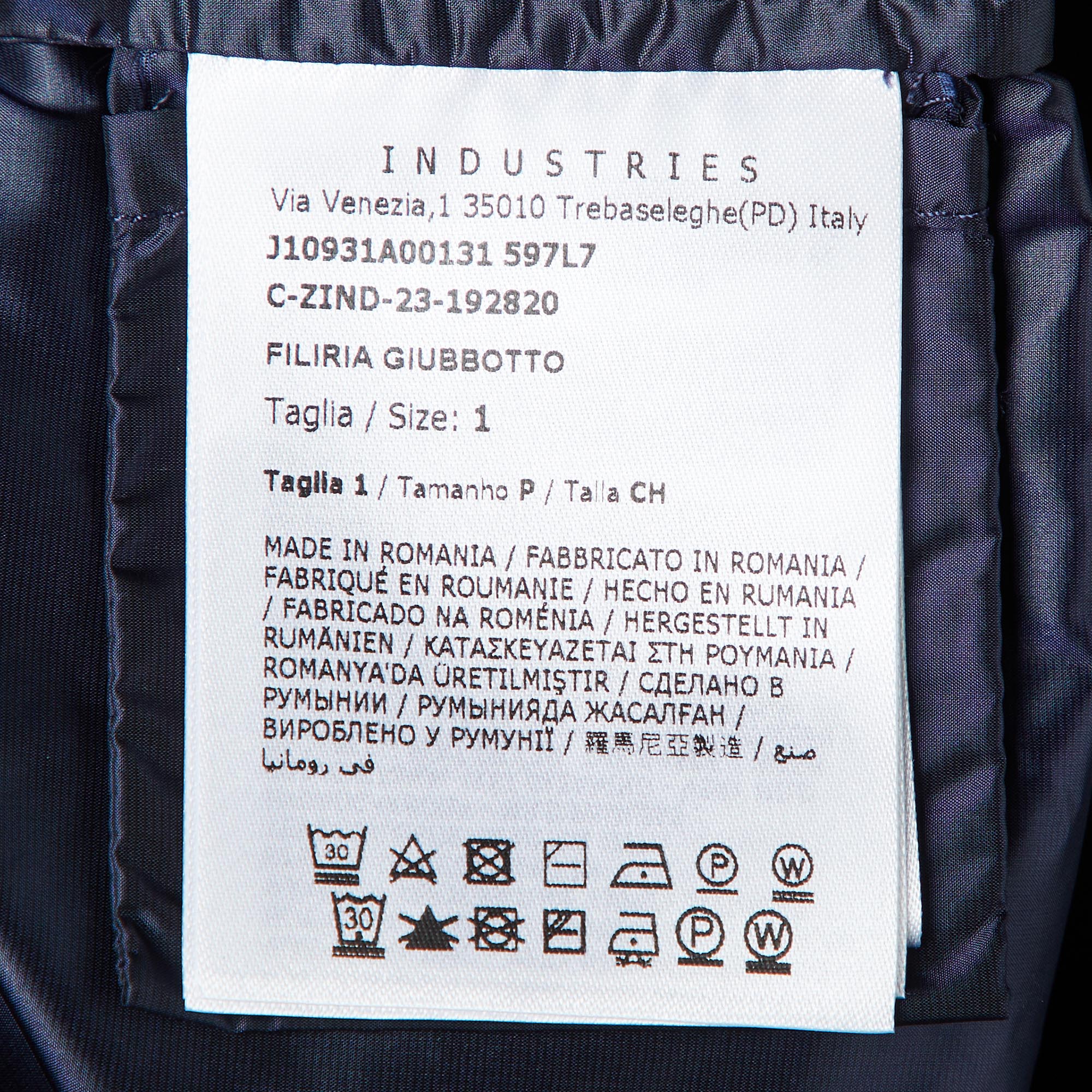 Moncler Navy Blue Nylon Filiria Zip Up Jacket - Image 6
