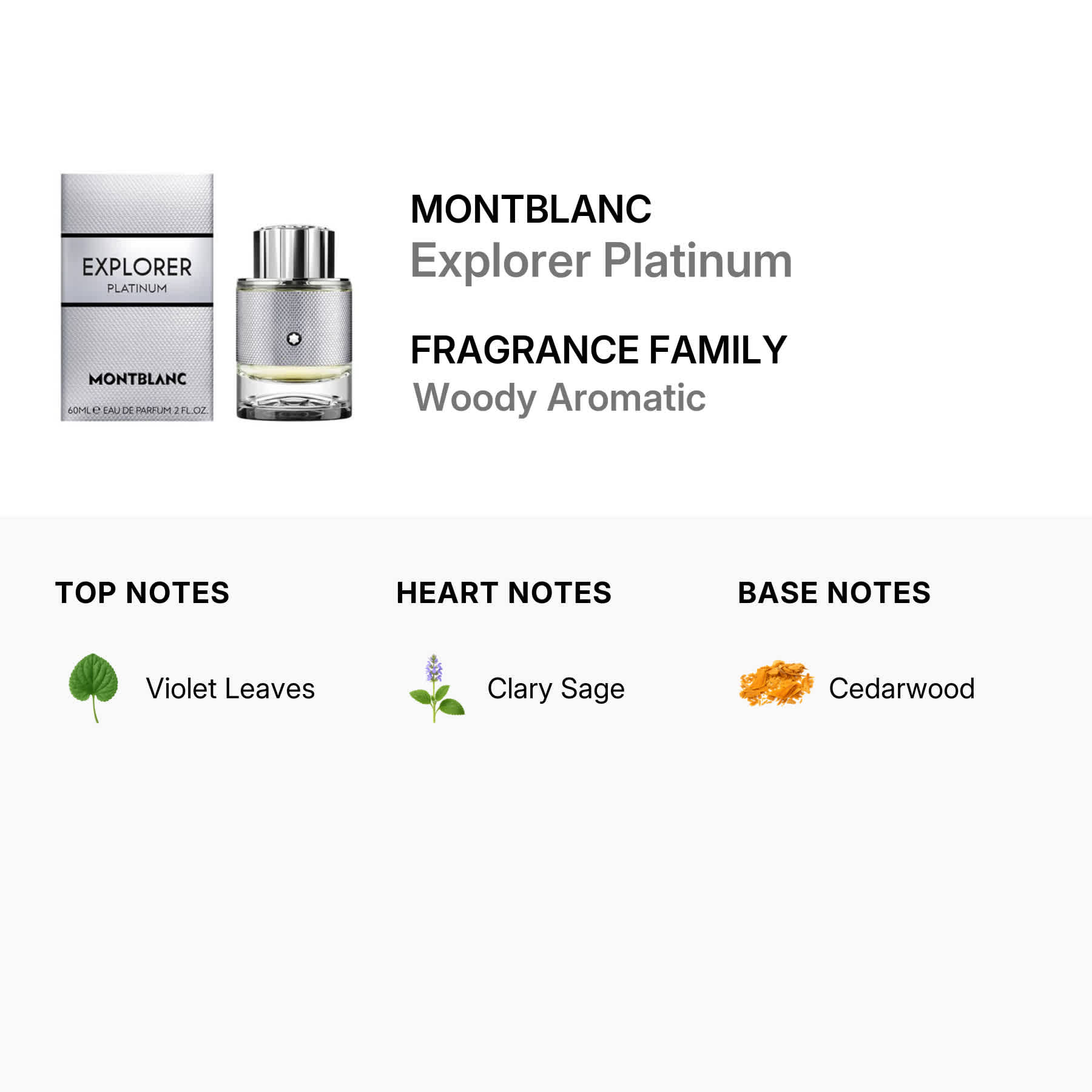 Montblanc Men's Explorer Platinum EDP Spray 2.0 oz Fragrances - Image 2