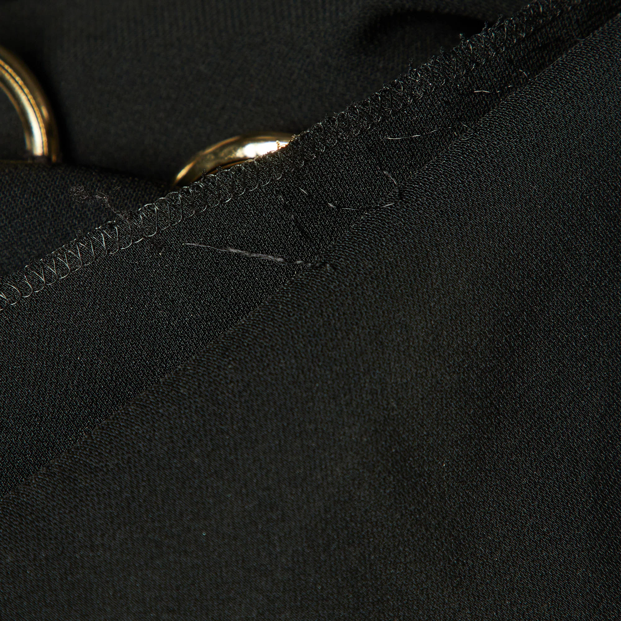 Moschino Cheap And Chic Black Crepe Chain Belt Dress - Image 5