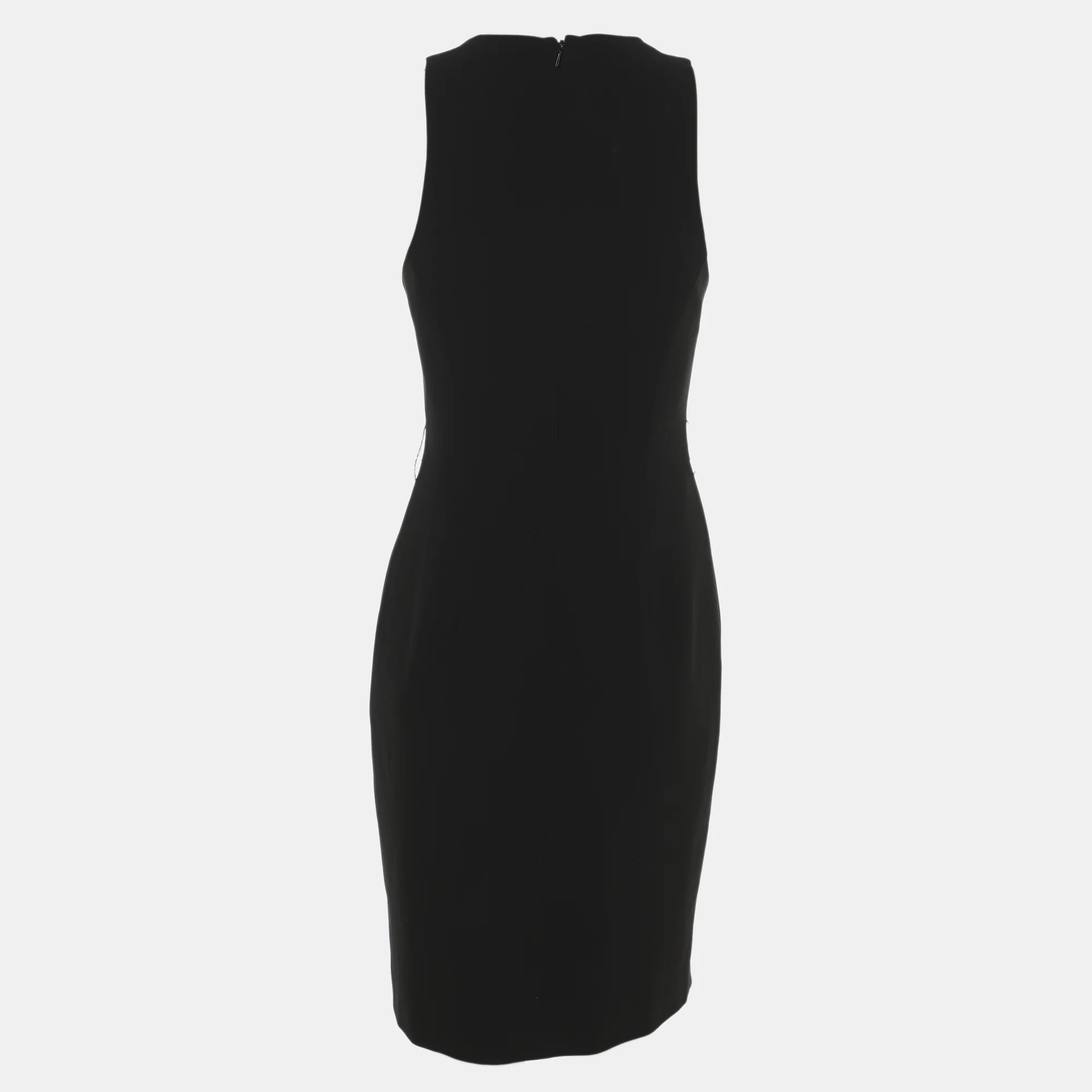 Moschino Couture Black Crepe Sleeveless Short Dress - Image 3