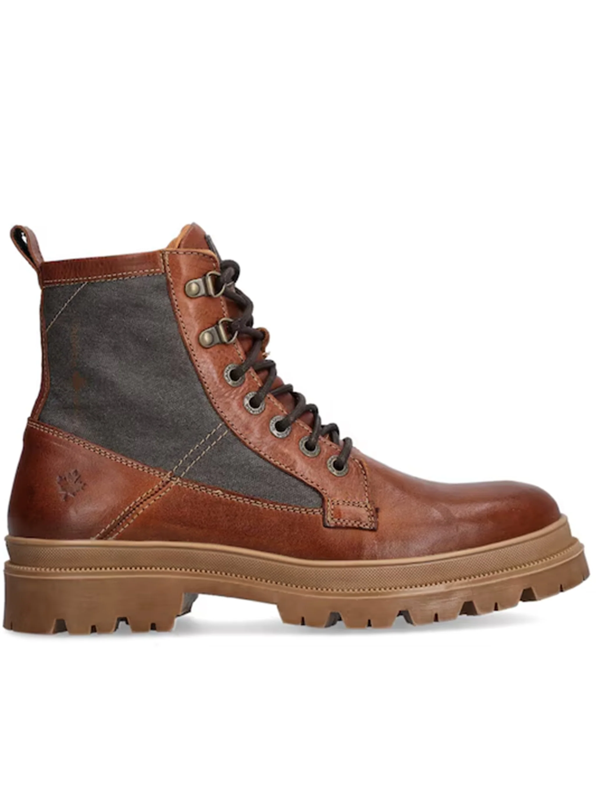 Mount Hektor Leather Fabric Lace Boots