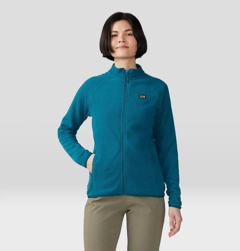 Mountain Hardwear Microchill Jacket Womens Green Full Zip Long Sleeve JZZ219 - Image 6